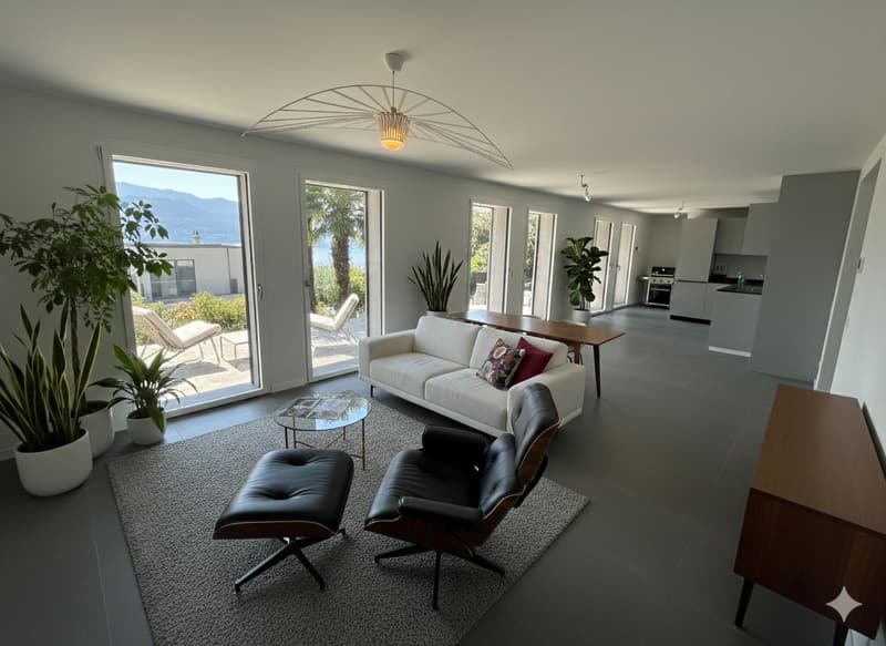 Appartement 3.5 pièces avec pergola, vue sur le lac et piscine (résidence principale) (3)
