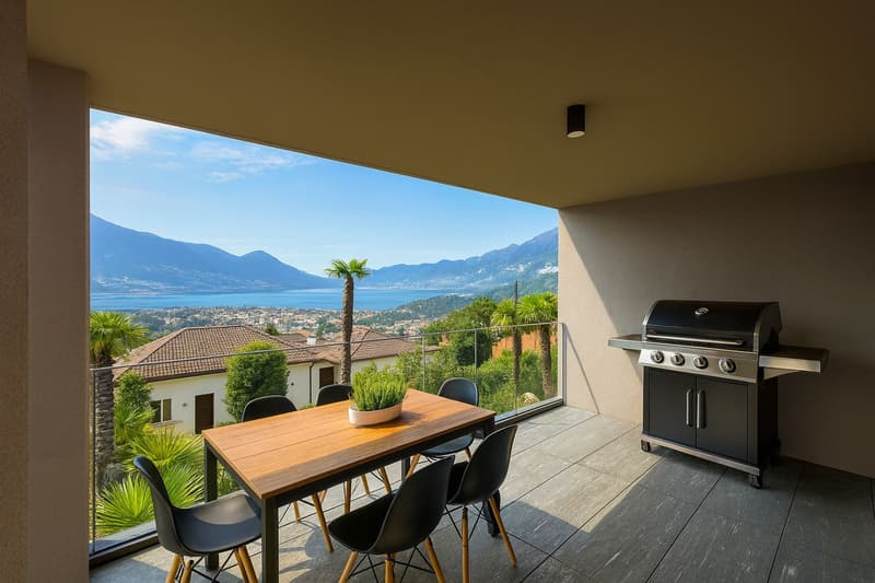 3A - 3.5 Apartment with lake view, terrace, and garden - Residenza Lumino Locarno Monti (3)