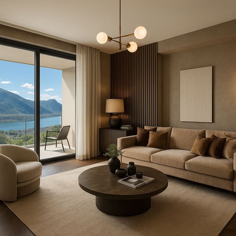 3A - 3.5 Apartment with lake view, terrace, and garden - Residenza Lumino Locarno Monti (2)