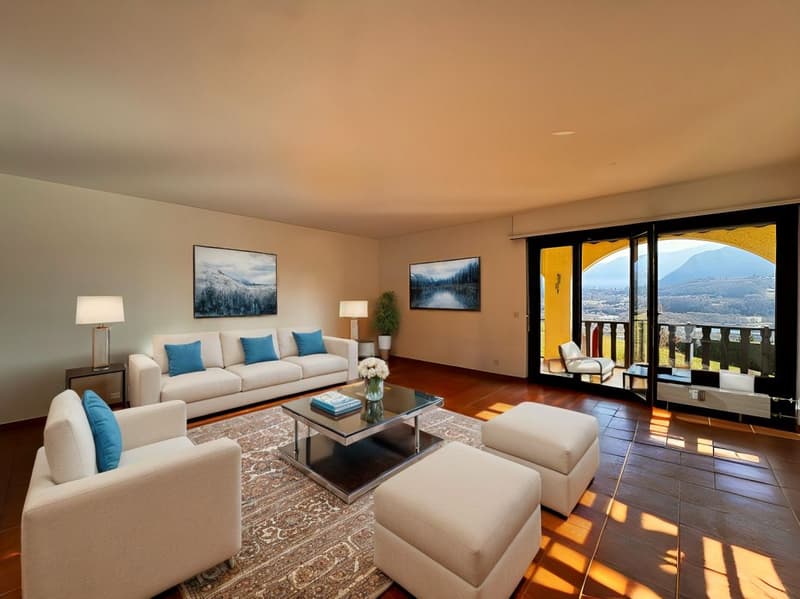 Habiter avec panorama : appartement 4.5 pièces avec vue sur le lac et piscine à Agno (3)