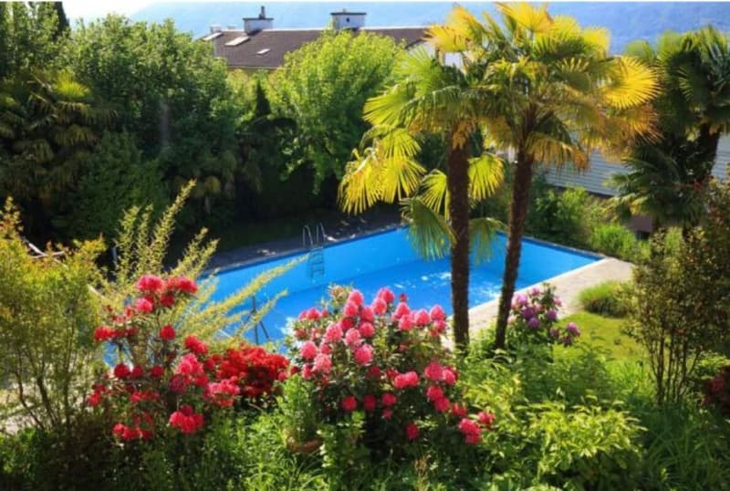 8 A - 4.5 con giardino e piscina condominiale - Residenza Lumino Locarno Monti (3)