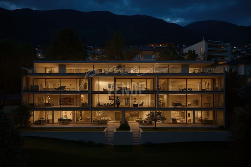MINUSIO 4.5 locali con vista lago e grande giardino privato | Privacy ed esclusività sul Lago Maggiore (10)