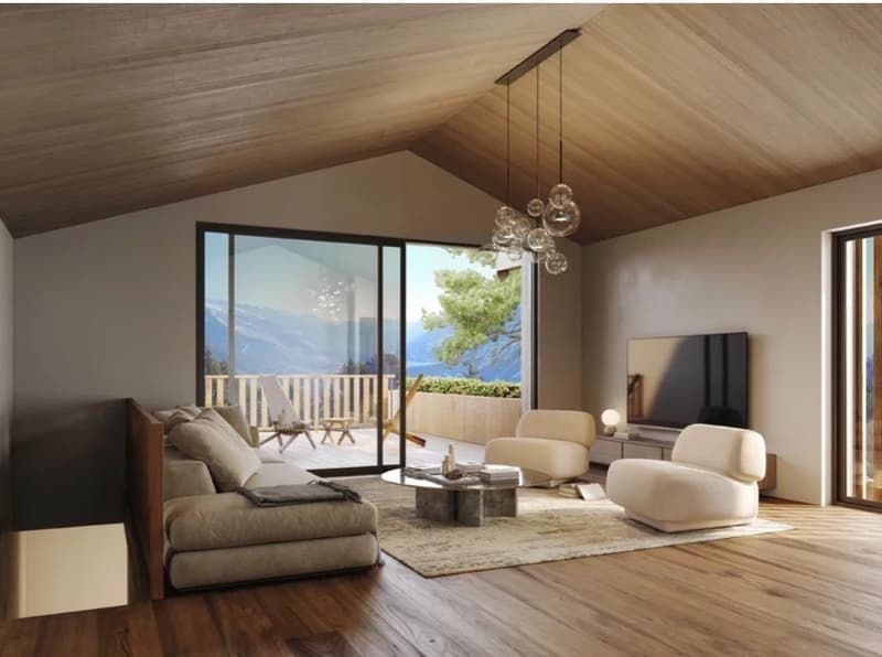 Chalet mitoyen de standing de 5.5 pièces avec vue panoramique et jardin (4)