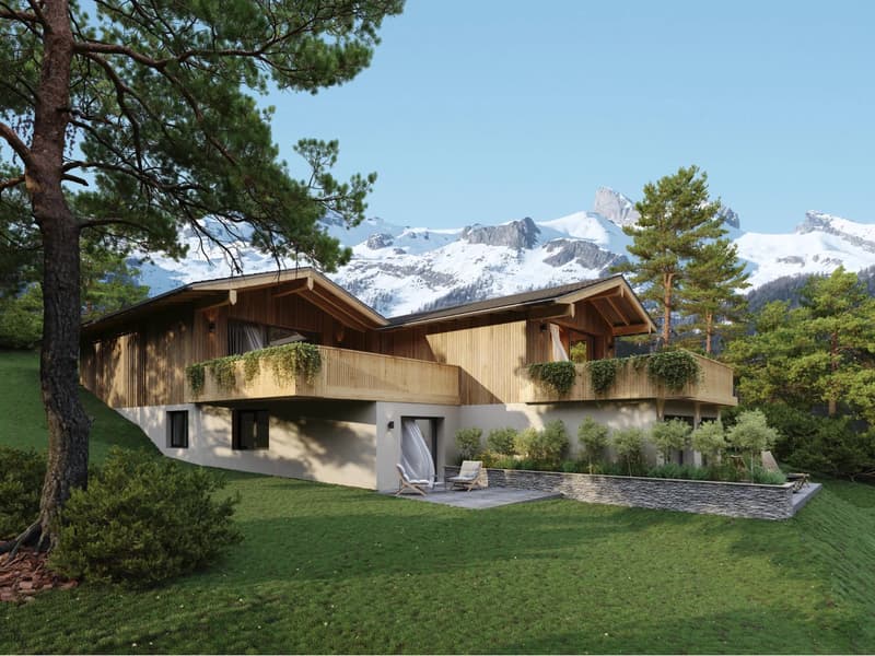Chalet mitoyen de standing de 5.5 pièces avec vue panoramique et jardin (2)