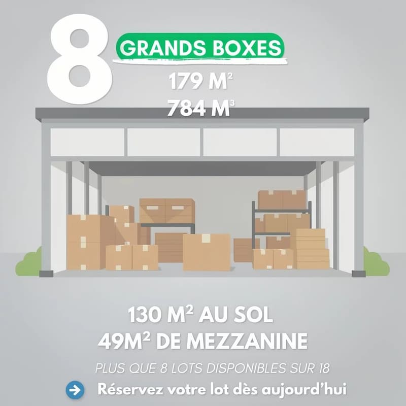 À louer ? Boxes de stockage modulables avec mezzanine | Saxon ? Accès direct A9 (4)