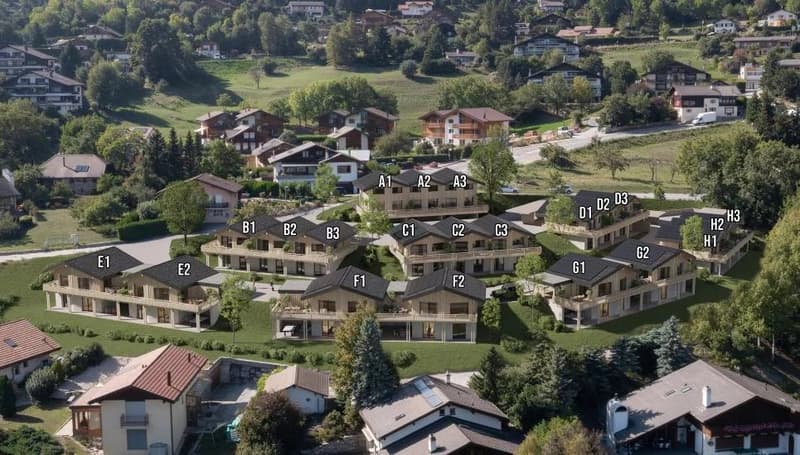 Chalets contemporains à Mollens Promotion Les Martelles (2)