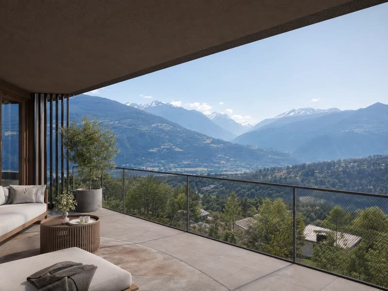 Savièse ? Appartement 2.5 pièces neuf avec grande terrasse et espace vert privatif (1)