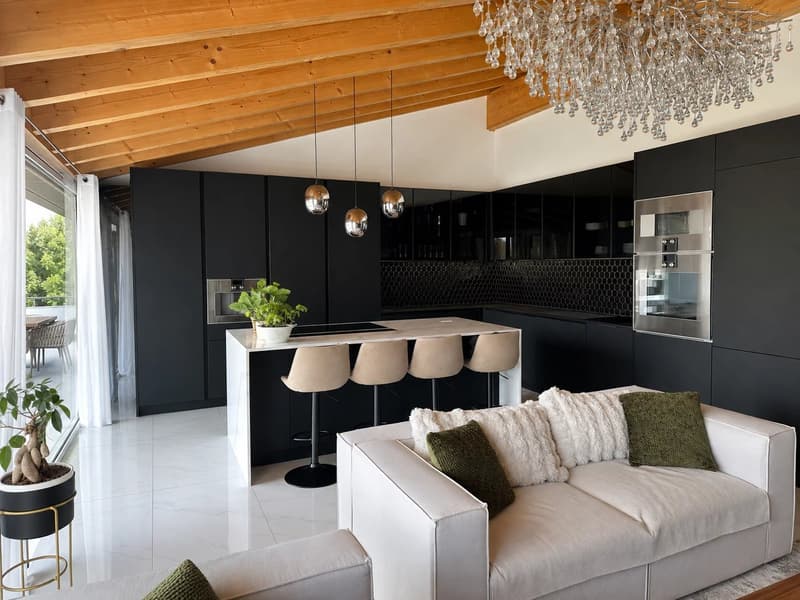 Attique 5,5 pièces - haut standing avec terrasse de 40 m², jacuzzi et domotique ? Collombey (4)