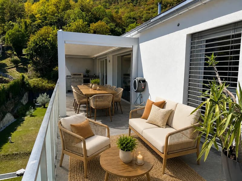 Attique 5,5 pièces - haut standing avec terrasse de 40 m², jacuzzi et domotique ? Collombey (2)