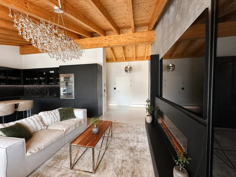 Attique 5,5 pièces - haut standing avec terrasse de 40 m², jacuzzi et domotique ? Collombey (10)