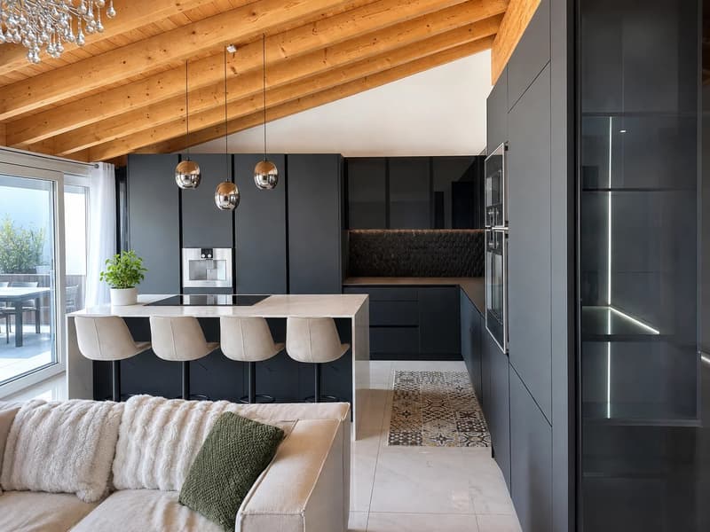 Attique 5,5 pièces - haut standing avec terrasse de 40 m², jacuzzi et domotique ? Collombey (5)