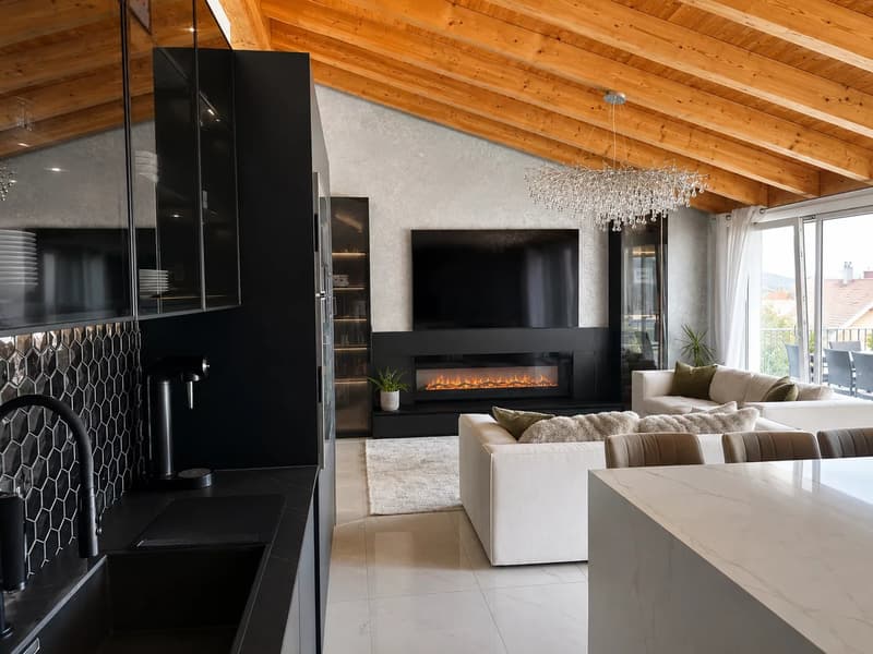 Attique 5,5 pièces - haut standing avec terrasse de 40 m², jacuzzi et domotique ? Collombey (9)