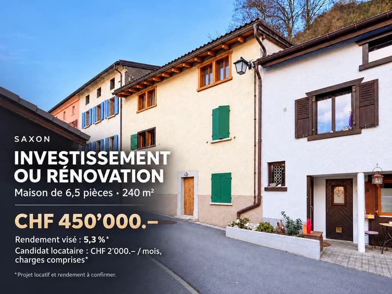 Saxon ? Maison villageoise de 6,5 pièces à rénover ou investissement locatif 5,3% de rendement (1)