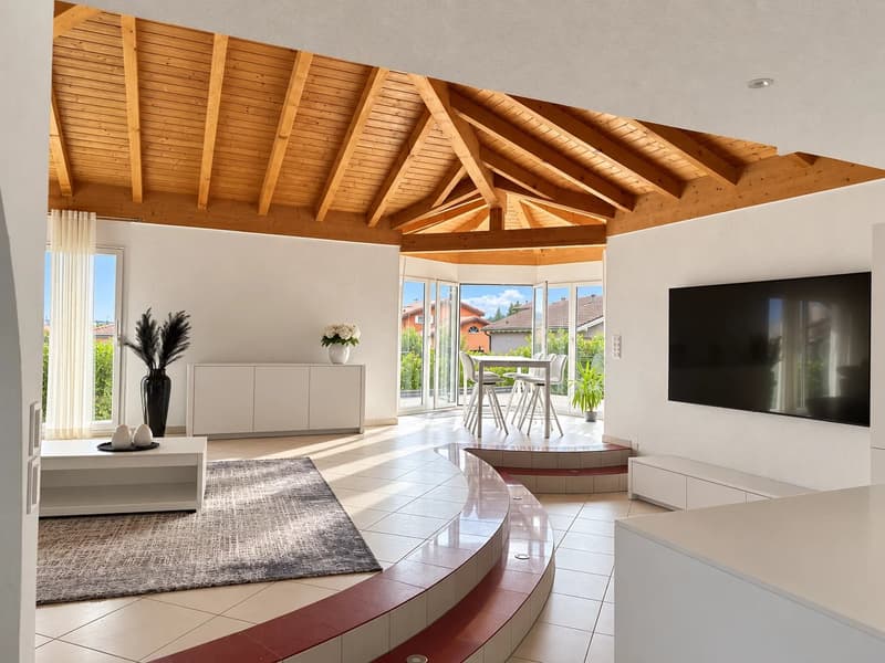 Villa individuelle rénovée à Collombey-Muraz; terrasse de plus de 100 m² et grand jardin (7)