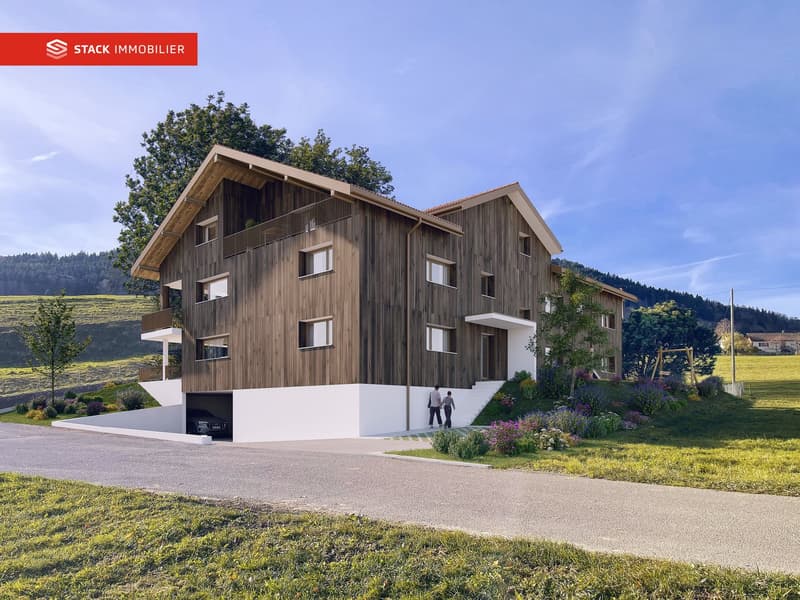 Appartement de 3.5 pièces neuf avec grand balcon – Vue dégagée au cœur du Gibloux (1)