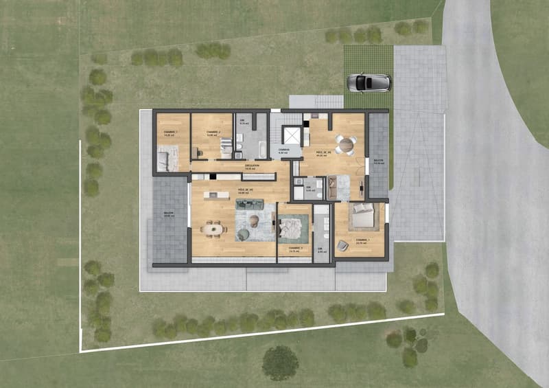 Appartement de 3.5 pièces neuf avec grand balcon – Vue dégagée au cœur du Gibloux (12)
