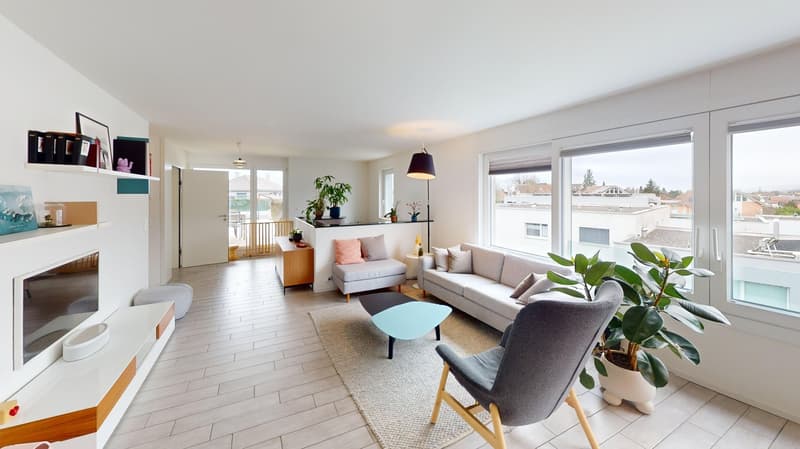 Attique de 5.5 pièces avec vaste terrasse et vue lac