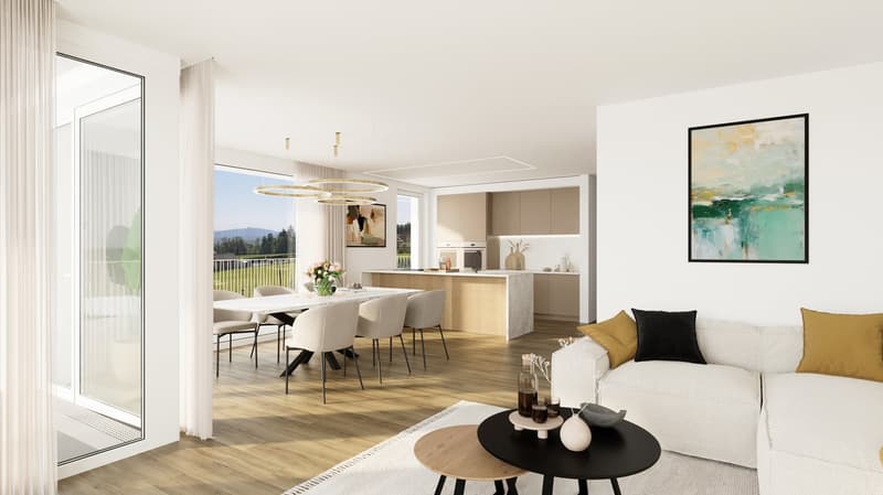 Helle 3.5-Zimmerwohnung im Obergeschoss mit gedeckter Terrasse (3)