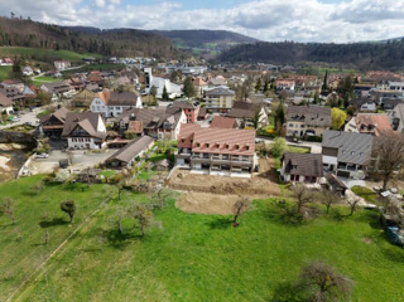 Drohnenaufnahme während der Bauphase