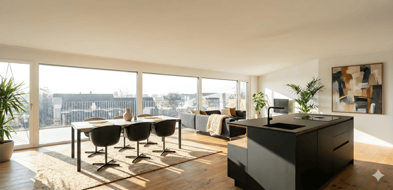 Costruzione approvata: appartamento in mansarda con vista panoramica a Bellach – 3,5 locali con ampia terrazza (6)
