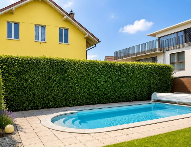 Charaktervolle Liegenschaft mit zwei Wohnungen, angebautem Einfamilienhaus, grossem Garten und Pool (3)