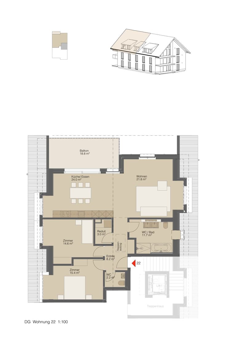Floor plan includes a living room, kitchen, 2 bedrooms, 2 bathrooms, balcony, utility room, and terrace