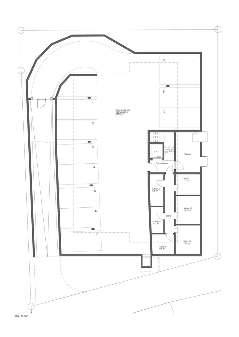 The floor plan shows a multi-level building with a garage, living room, kitchen, 4 bedrooms, and 2 bathrooms.