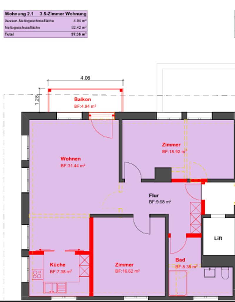 Helle 3.5-Zimmer-Wohnung mit Balkon in Laufenburg – sofort verfügbar! (2)