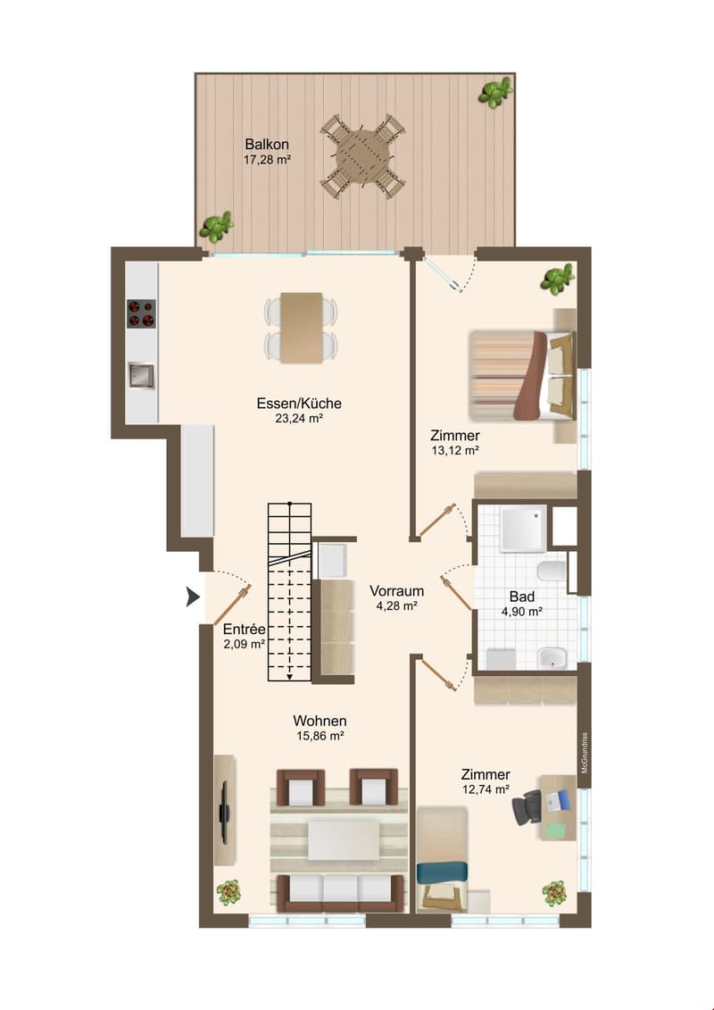 Sonnige Dachwohnung mit Galerie ***Fernsicht*** (16)