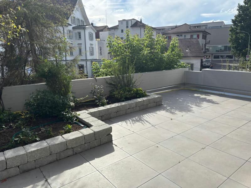 Terrasse begrünt