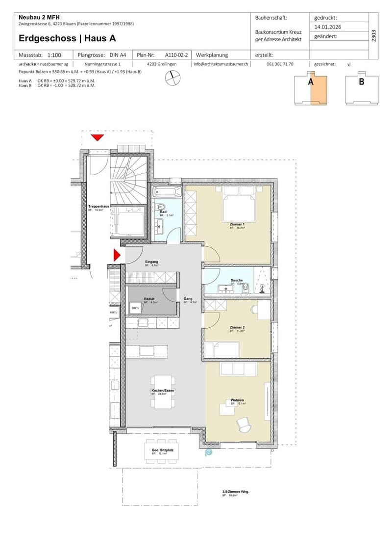 Premier location : Appartement confortable 3,5 pièces avec espace jardin (3)
