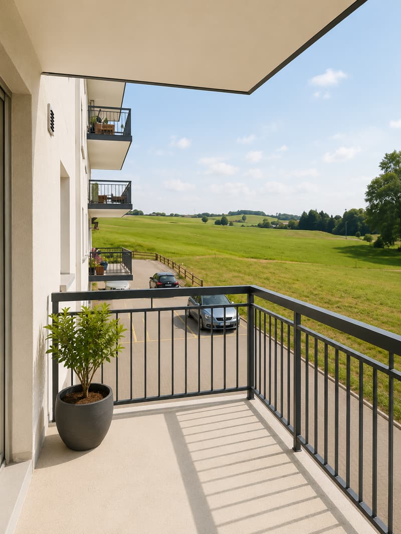 Charmant appartement de 3.5 pièces avec balcon et vue dégagée à Villaraboud (11)