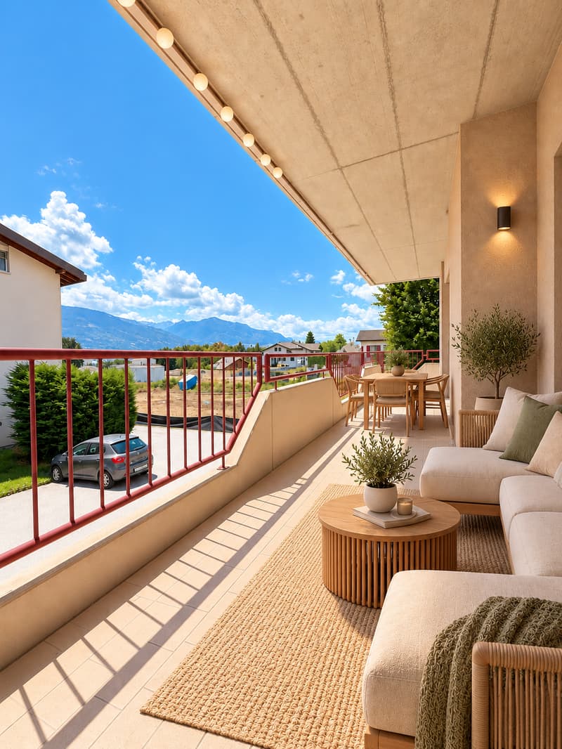Charmant appartement de 4,5 pièces avec vue sur les montagnes à Grimisuat (1)