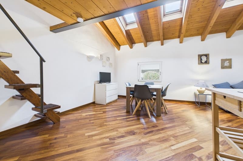 Möblierte 1½-Zimmer-Wohnung mit Galerie und traumhaftem Seeblick in Morcote (2)