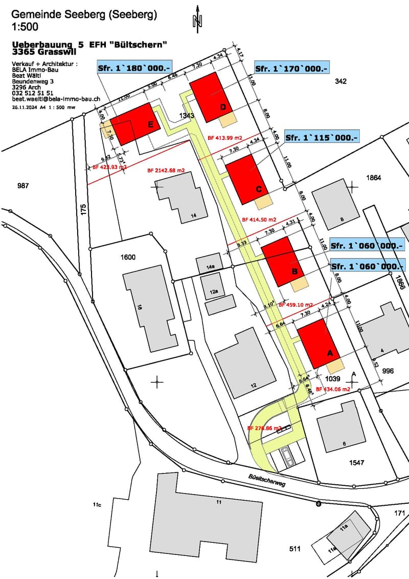 Neubau von 5 EFH mit inkl. je 2 Einstellhallenplätze ab1'060'000 Sfr. (4)