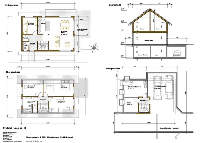 Neubau von 5 EFH mit inkl. je 2 Einstellhallenplätze ab1'060'000 Sfr. (7)