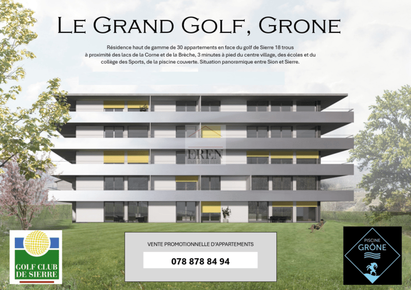 Promotion "Le Grand Golf" à Grône - Appartements neufs à vendre