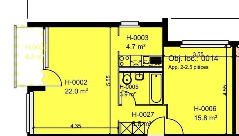 Bel appartement de 2 pièces (8)