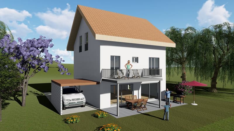 Neubau 9 1/2-Zi.-EFH mit Carport in Gunzgen (2)