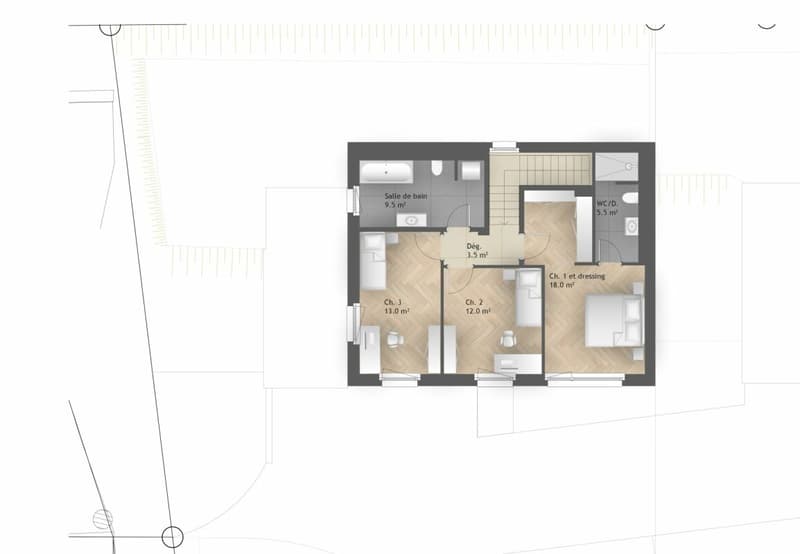 Villa individuelle 5.5 pièces à Corminboeuf - Lot B (5)