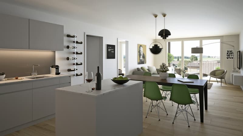 NEUBAU 3.5- und 4.5-Zimmerwohnung mit grossenen Balkonen oder Gartensitzplätzen (3)