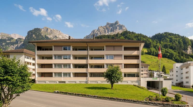 Charmante 3.5-Zimmer-Genossenschaftswohnung mit Bergsicht (3)
