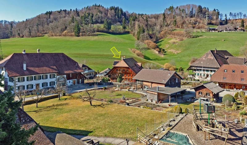 Wunderschön uf grossem Fuess läbe - riesigi Dachwohnig mit zusätzlechem Hüsli u ganz viu Garte (7)