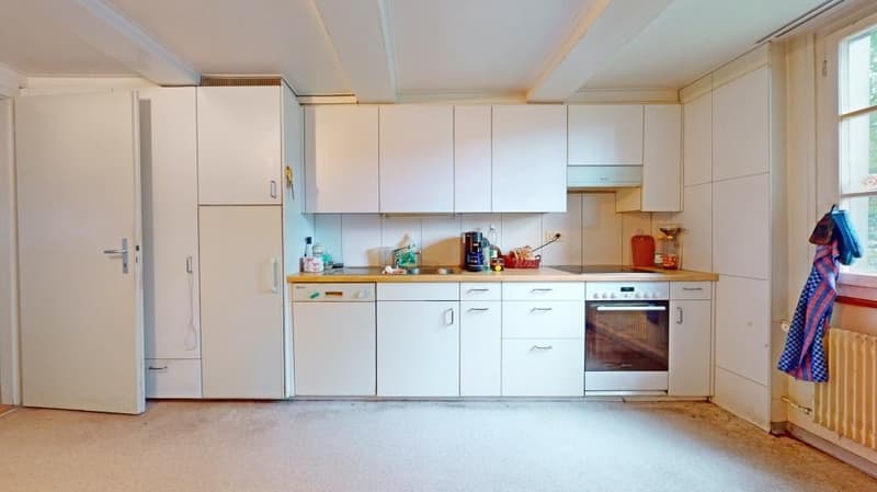 Küche der Wohnung im Hochparterre