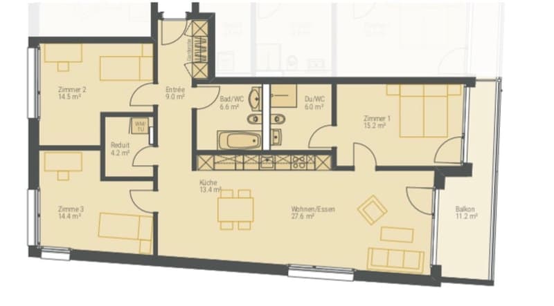 Moderne 4.5-Zimmer-Wohnung im Herzen von Flüh (2)