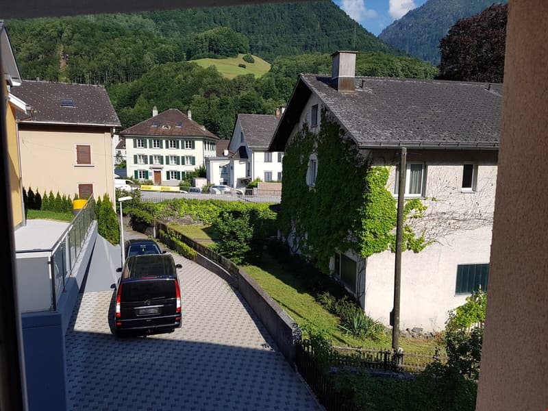 Hübscher Ausblick ins Dorf und in die schöne Natur
