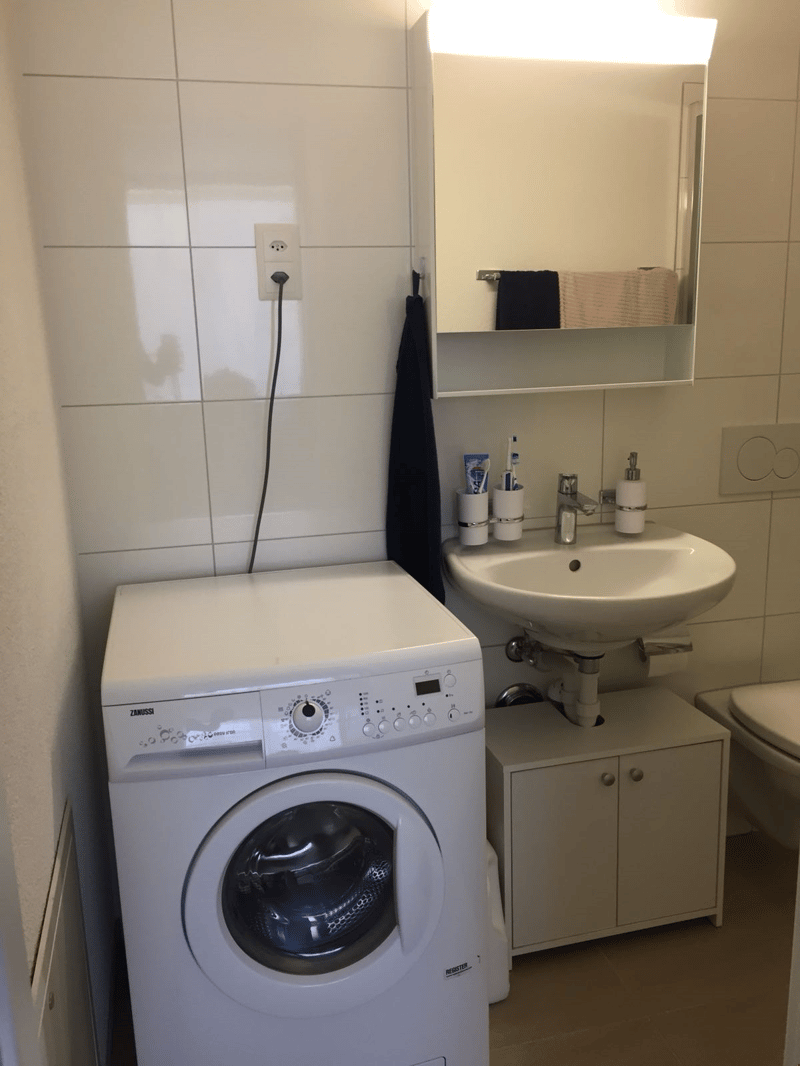 Badezimmer mit eigener Waschmaschine