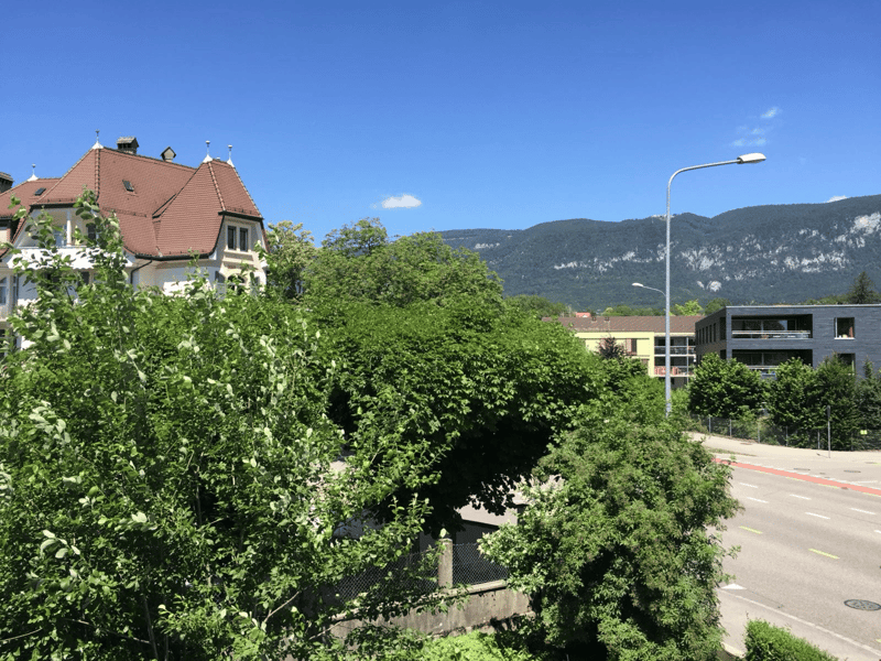 Tolle Aussicht auf den Hausberg Weissenstein