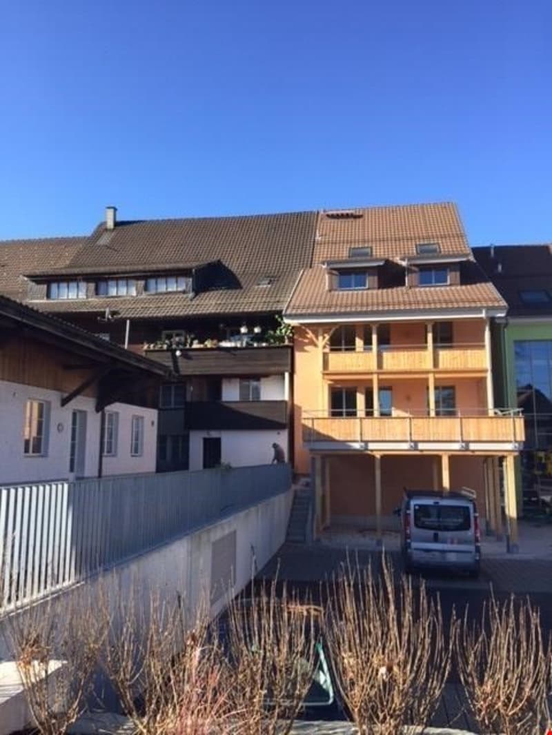 Schöne Häuserfassaden im Hinterhof