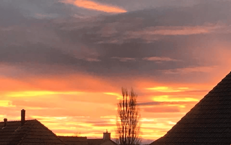Toller Ausblick am Abendhimmel